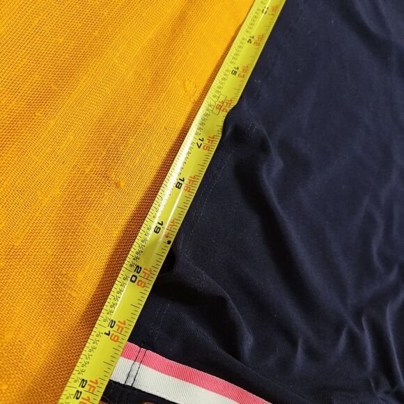 Women's Modest Dress Sz S W/Pockets Navy / Pink Colorblock Tulip Sleeve - Picture 9 of 10